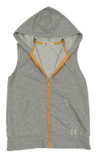 Sivá melírovaná prepínaci tepláková vesta s kapucňou H&M