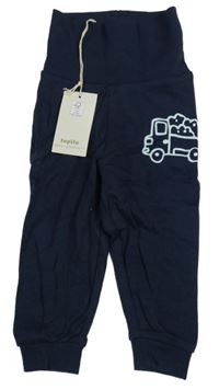 Nové - tmavomodré ľahké tepláky s autom Lupilu