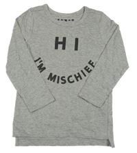 Šedé melírované triko s nápisem Nutmeg