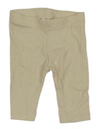 Svetlobéžové rebrované legíny H&M