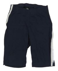 Tmavomodré kraťasy s bielým pruhom bpc