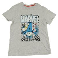 Sivé melírované tričko s Marvel Primark