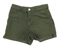 Khaki rifľové kraťasy H&M