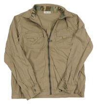 Béžová plátěná jarní bunda