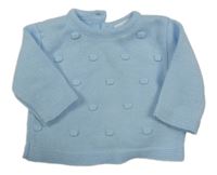 Světlemodrý svetr s 3D puntíky