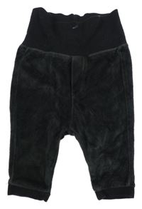 Čierne zamatové tepláky H&M
