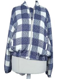 Dámská tmavomodro-bílá kostkovaná lehká bunda Dorothy Perkins