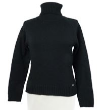 Dámský černý vlněný svetr s rolákem C&A