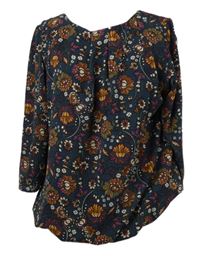 Dámská tmavomodrá kytičkovaná halenka Paprika 