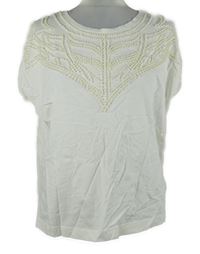 Dámské bílé tričko s korálky H&M