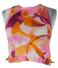 Dámský růžovo-fialový vzorovaný crop top Ideology 