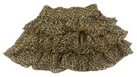 Béžová šifónová sukňa s leopardím vzorom Dopodopo