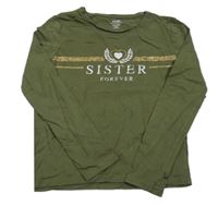 Khaki tričko s nápisom Kiabi