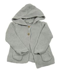 Svetlosivý prepínaci sveter s kapucňou M&S