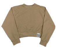 Béžová žebrovaná crop mikina F&F