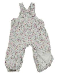 Bílé květinové podšité laclové manšestráky Mothercare