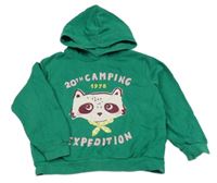 Zelená mikina s obrázkom a kapucňou H&M