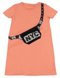 Neónově ružové šaty s ledvinkou C&A