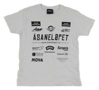 Bielo-čierne tričko s nápismi