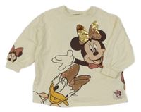 Smetanová mikina s Minnie a flitry Next