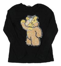 Černé triko s Pudsey z flitrů George