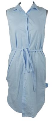 Dámske svetlomodré ľahké košeľové šaty s opaskom H&M