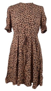 Dámské starorůžovo-černé vzorované šaty New Look