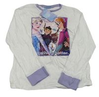 Bílé triko s potiskem - Ledové království Disney