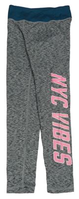 Šedé žíhané sportovní legíny s nápisem H&M