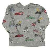 Sivá mikina s autami H&M