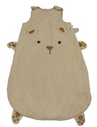 Béžový žebrovaný zateplený spací pytel s čumákem Primark