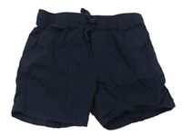 Tmavomodré plátěné kraťasy Primark