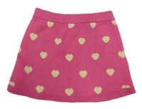 Ružová pletená sukňa so srdiečkami Primark