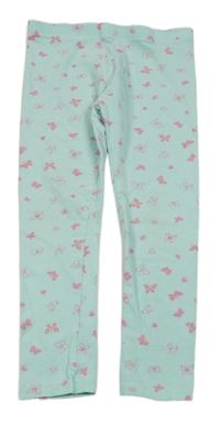 Světlemodré legíny s motýlky Mothercare