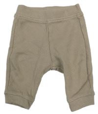 Béžové rebrované tepláky Kiabi