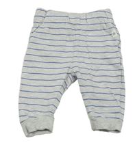 Sivo-modré pruhované tepláky