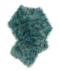 Modro-zelená chlpatá šál