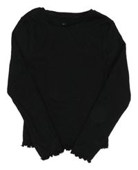 Čierne rebrované tričko Primark