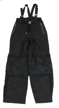 Černé šusťákové oteplovačky s kšandami