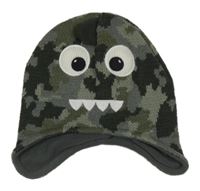 Khaki-šedá army čepice - příšerka