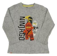 Šedé triko s potiskem - Lego Ninjago