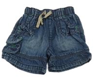 Tmavomodré rifľové kraťasy s vreckom George