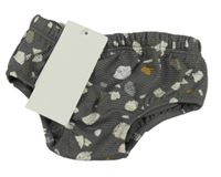 Nové - Tmavosivé vzorované plenkové plavky H&M