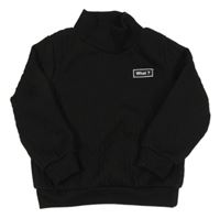 Čierna mikina s 3D vzorom a nášivkou Shein