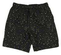 Čierno-zelené flekaté plážové kraťasy Primark