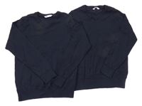 Nové - 2x tmavomodrý sveter F&F