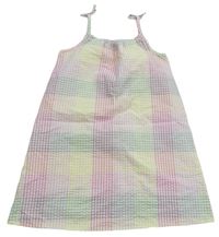 Farebné kockované krepové šaty Nutmeg