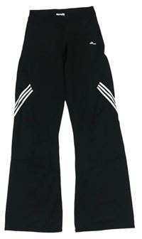 Čierne funkčné športové nohavice s logom Adidas