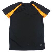 Čierno-oranžové športové tričko Yigga