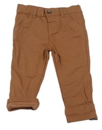 Hnědé plátěné podšité chino kalhoty Primark
